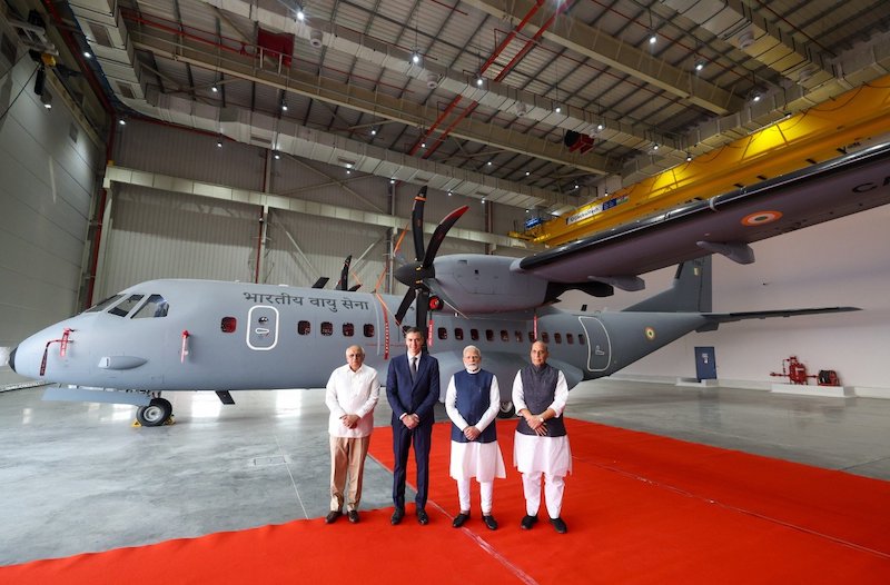 Modi and Spain PM inaugurate Vadodara Tata-Airbus C-295 aircraft plant