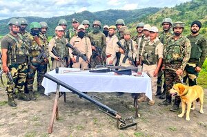 In joint operation, Indian Army, BSF, and Manipur Police seize large arms cache in Manipur