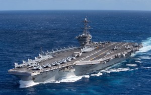US aircraft carrier Theodore Roosevelt joined Indian Navy warships for exercise in Indian Ocean Region