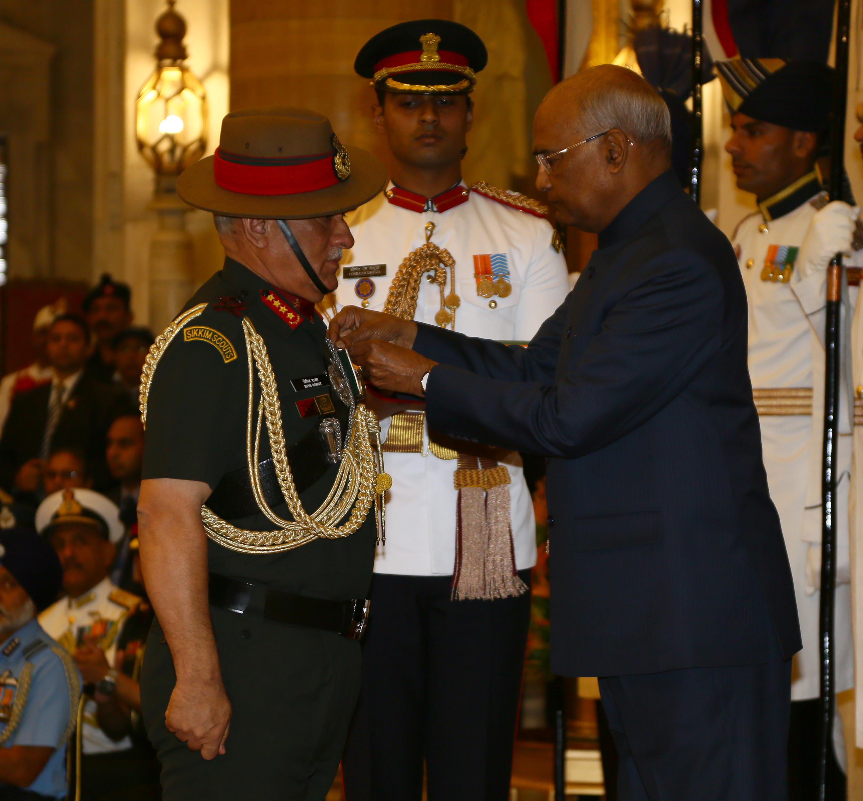 President Confers Gallantry Awards To Armed Forces India Sentinels